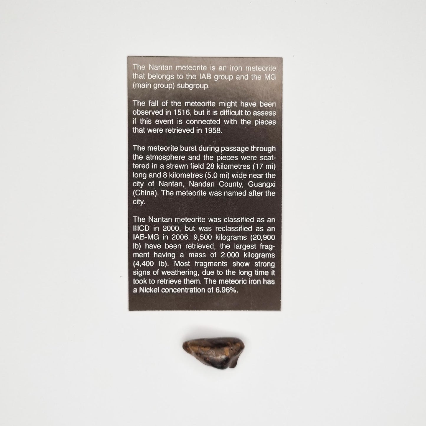 Nantan Meteorite (China- 1516) 3g