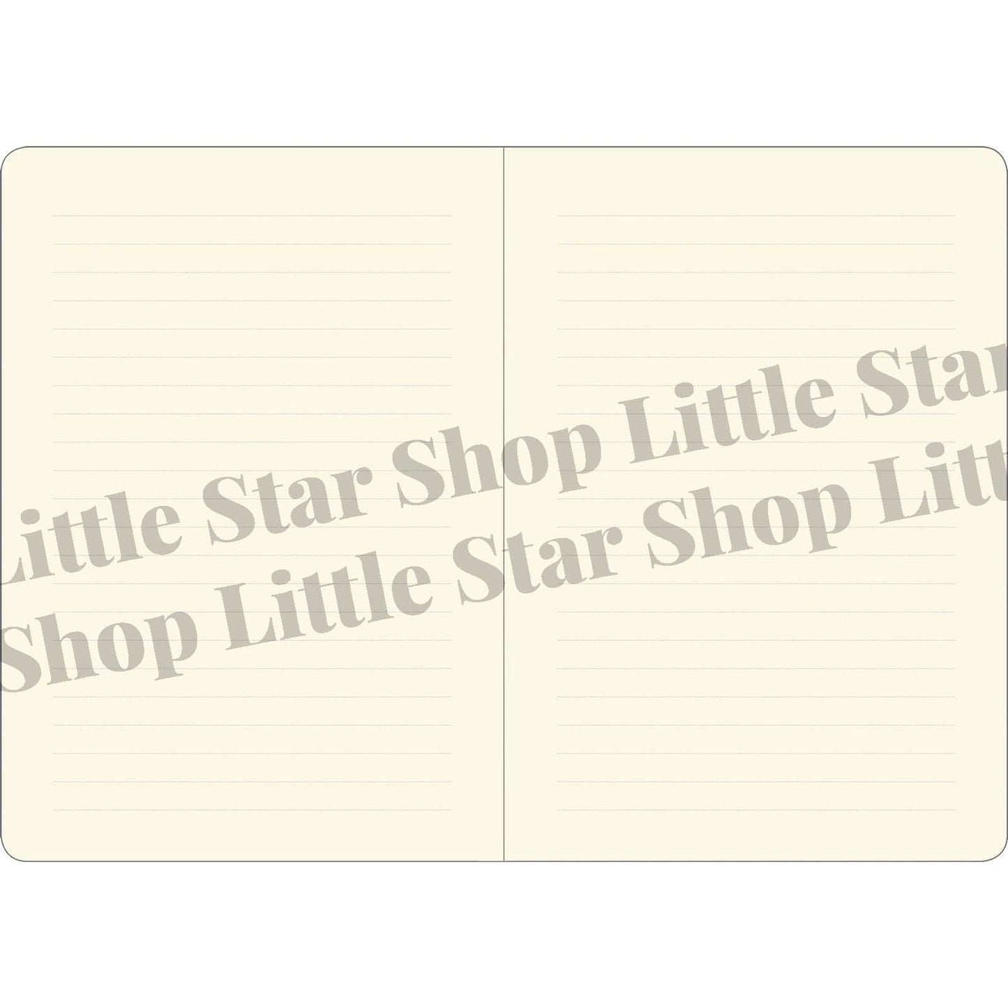 Two cream-colored greeting cards with 'Little Star Shop Little Star' text on a white background