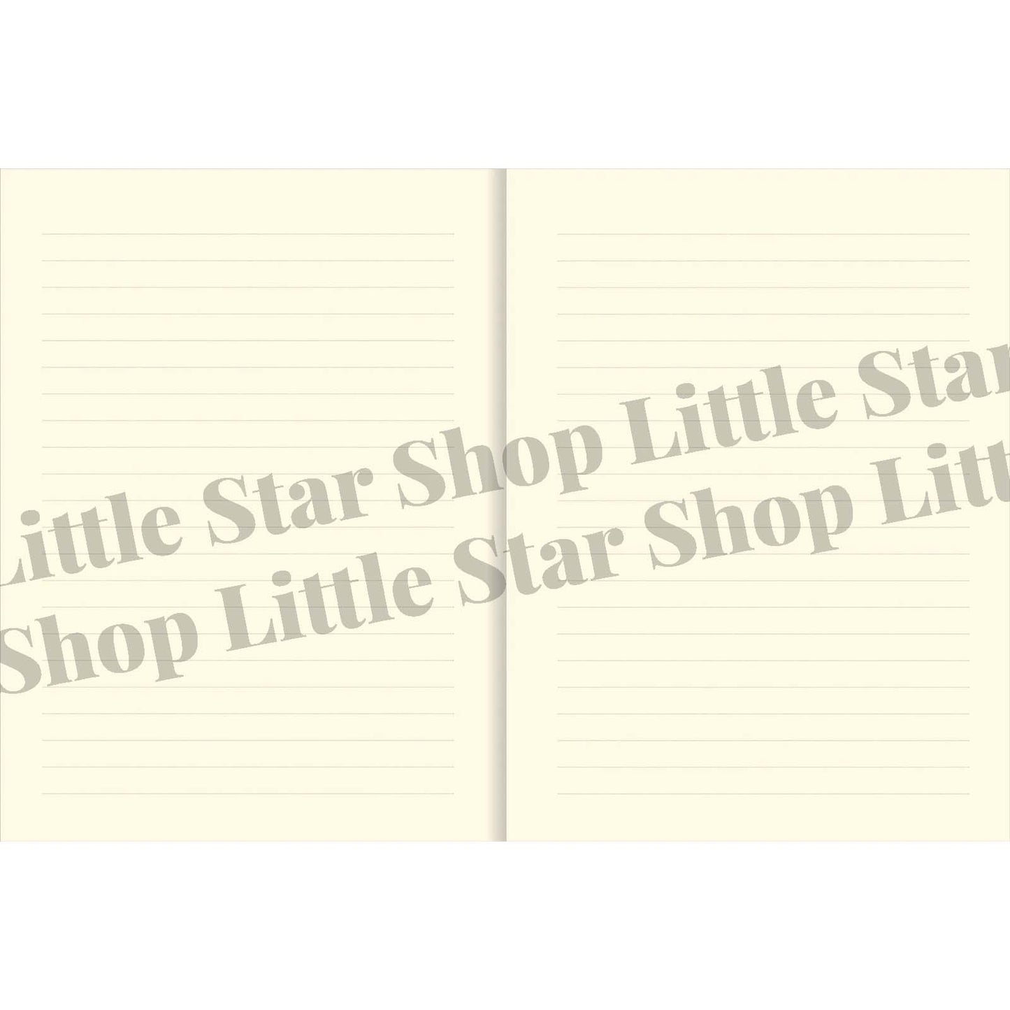 Two beige cards with 'Little Star Shop' text on a white background