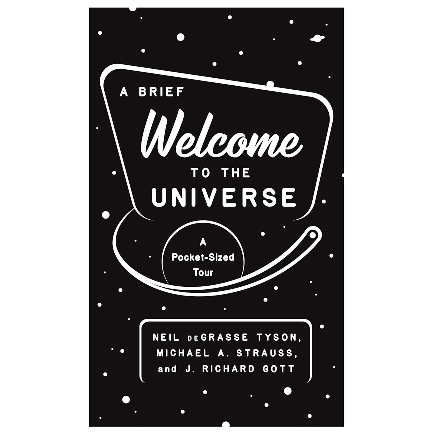 Book cover of 'A Brief Welcome to the Universe' with a space-themed design.