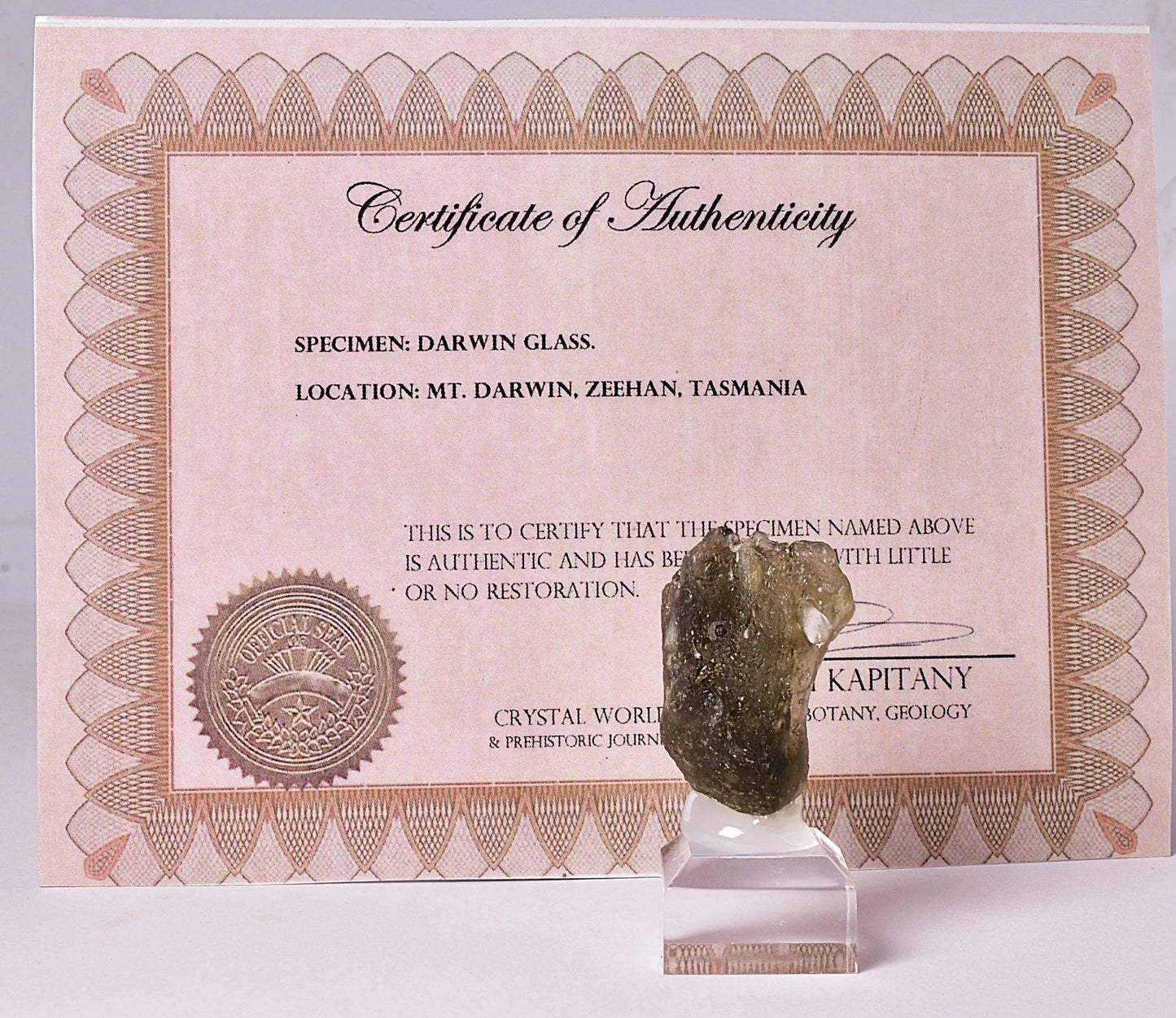 Darwin Glass Meteorite Impact Melt (Tasmania- 816,000 Years Old) 13g