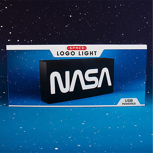 NASA logo light with USB power on a space-themed background