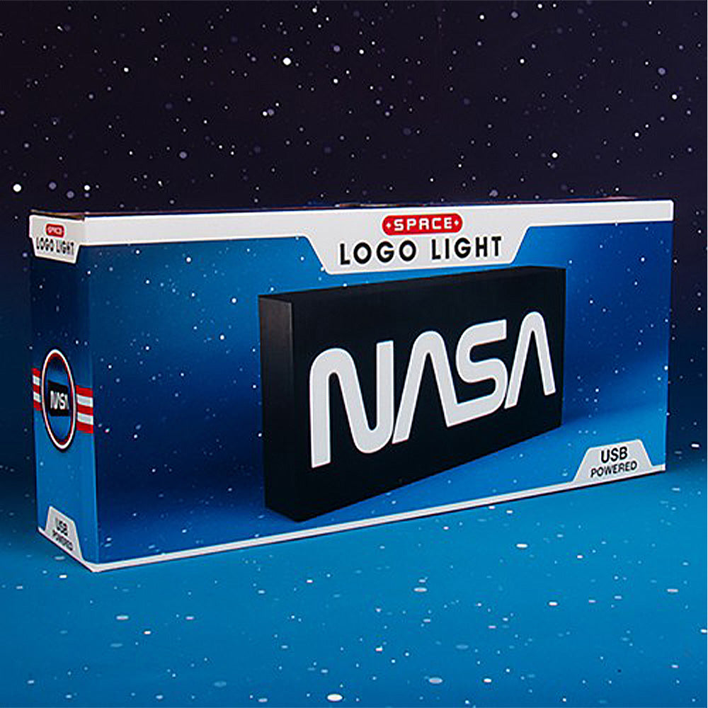 NASA logo light packaging with space-themed design