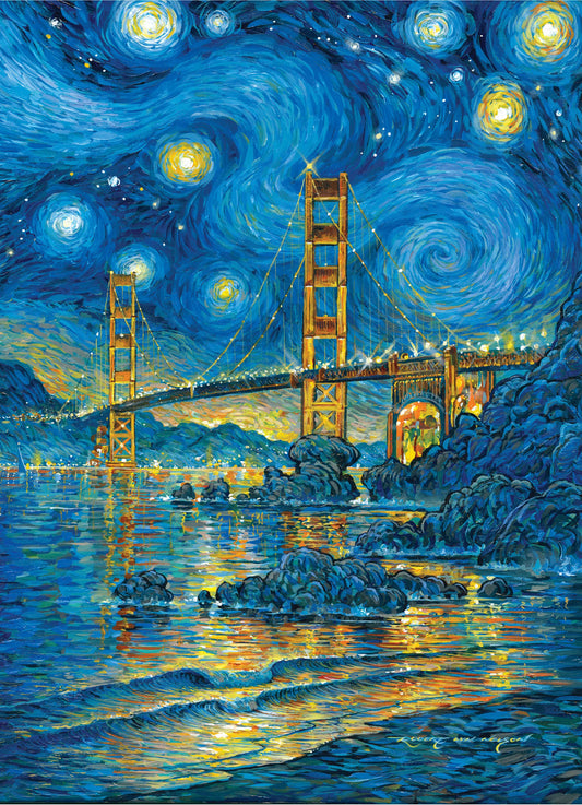 San Francisco Starry Night Jigsaw Puzzle (500 Pieces)