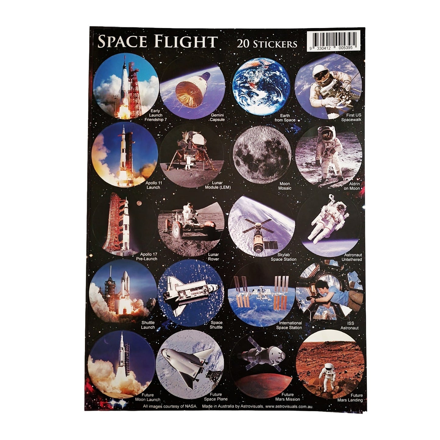 40 Stickers- Solar System & Space Flight