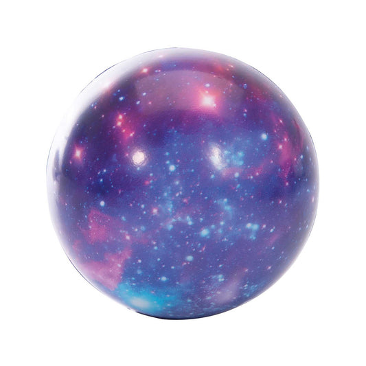 Spherical object with a galaxy-like pattern on a white background
