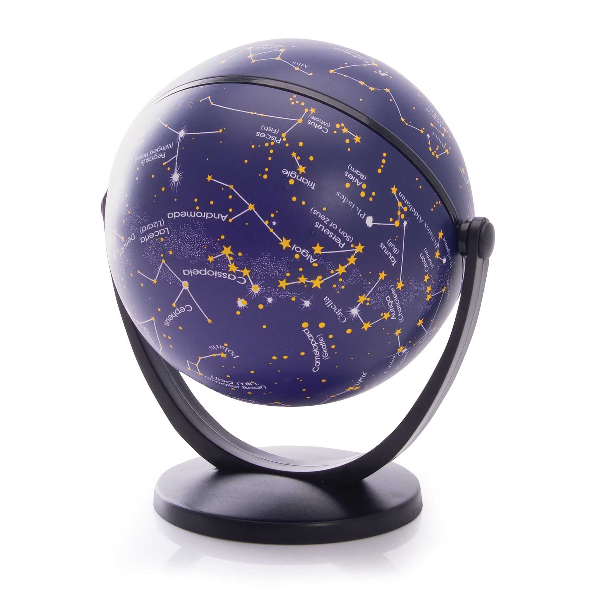 Star globe with constellations on a white background