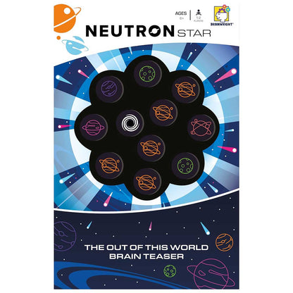 Neutron Star brain teaser packaging with space-themed design
