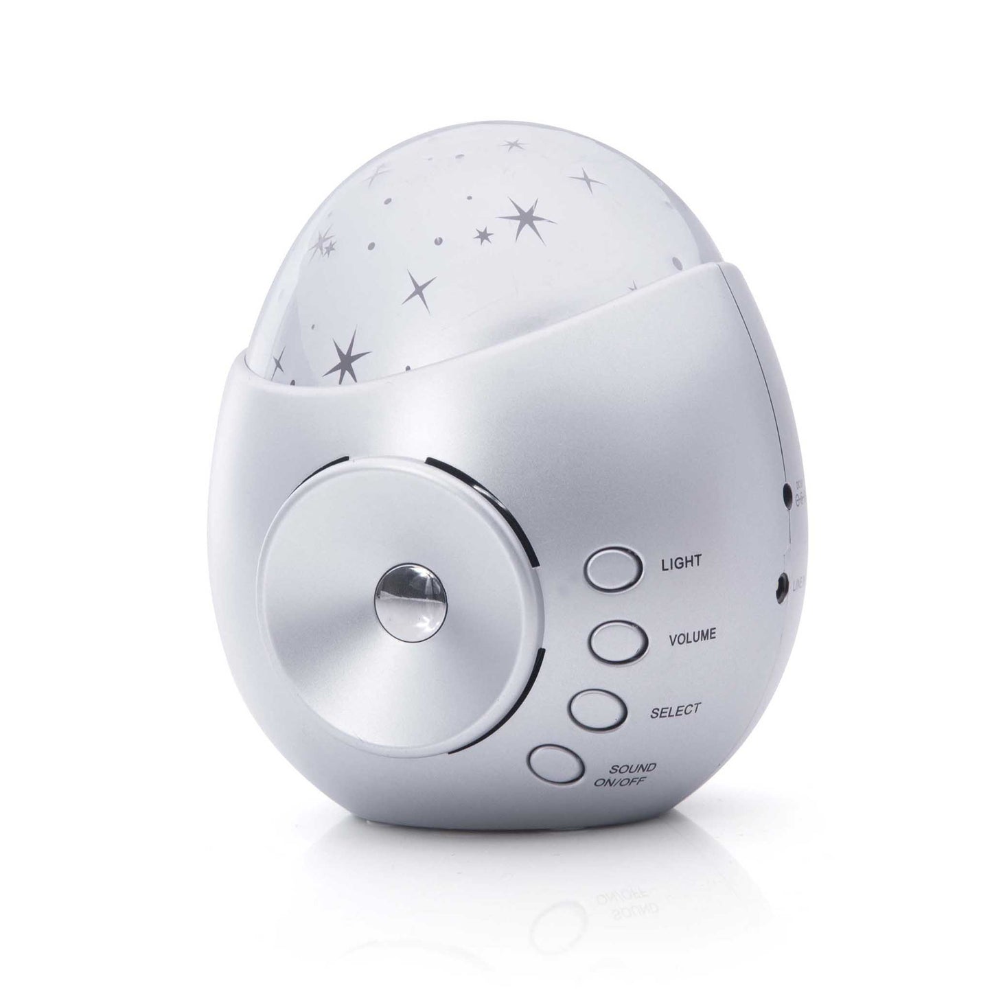 White night light with star pattern on a white background