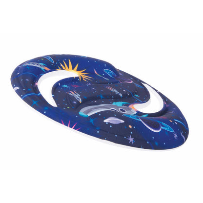 frisbee with space-themed design on a white background