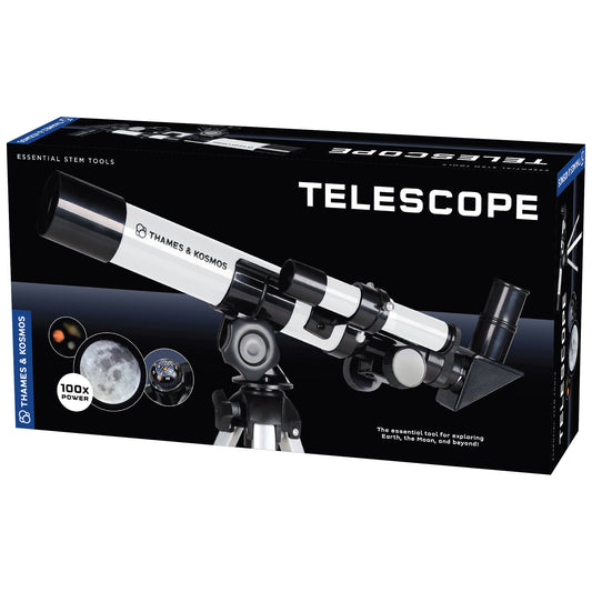 Boxed telescope with 'Thames & Kosmos' branding on a white background
