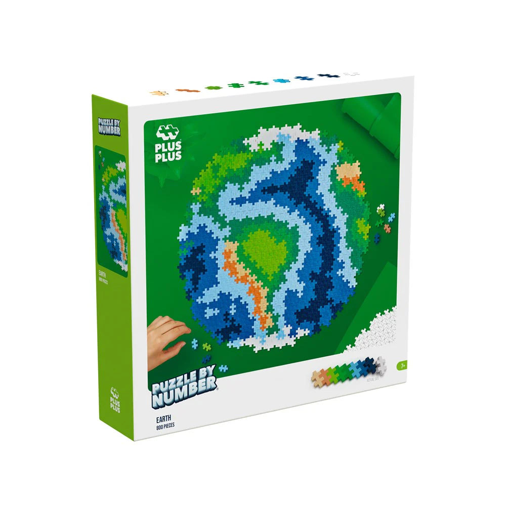 Plus-Plus Jigsaw Puzzle by Number- Earth (800pcs)