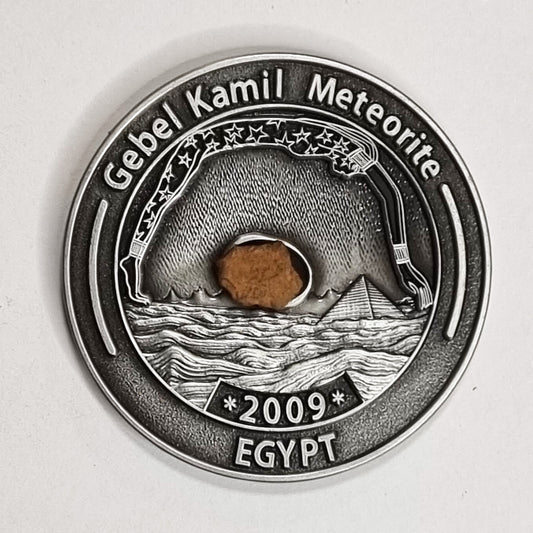 Gebel Kamil Meteorite In Collectors Coin (Egypt < 5000 Years)