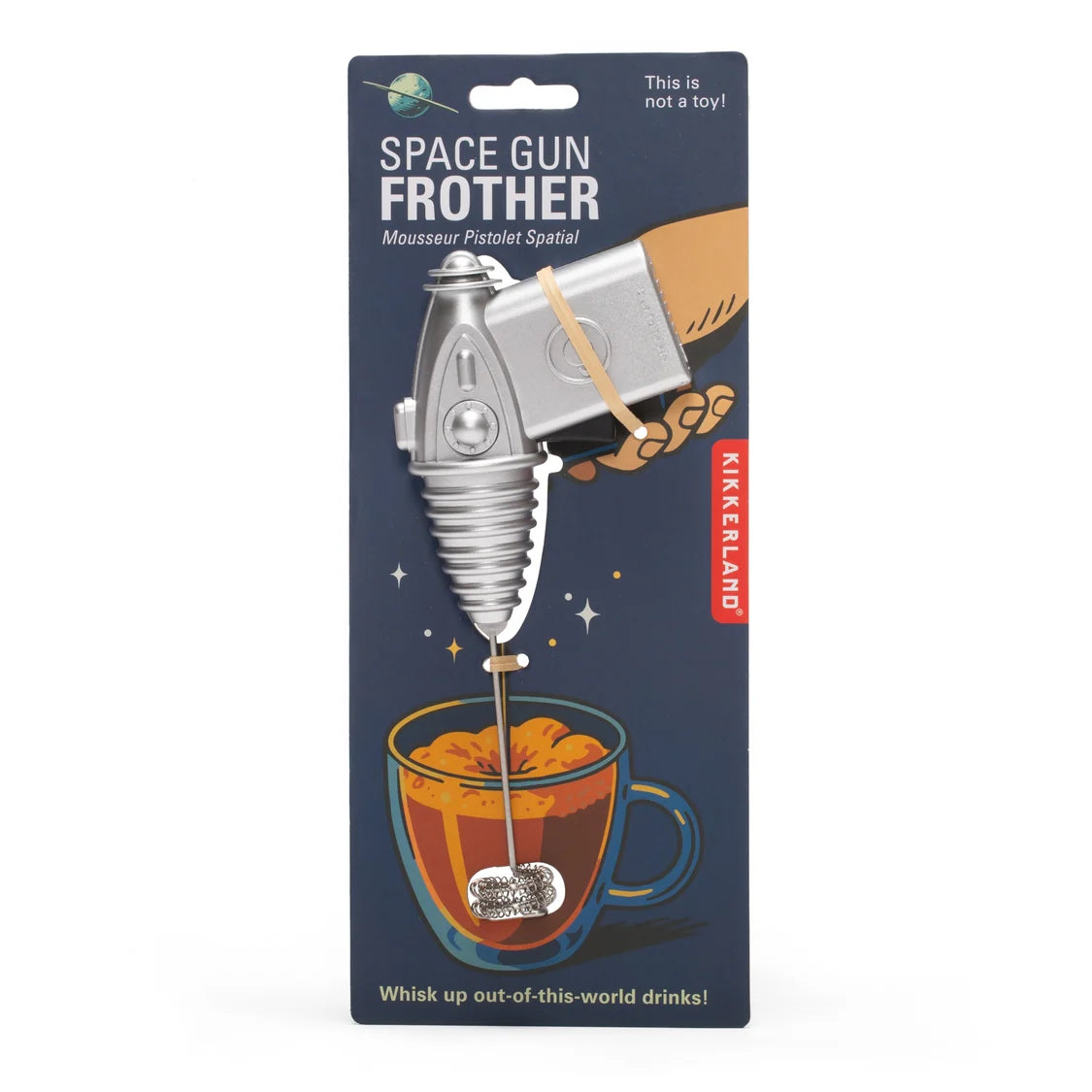 Silver Space Gun Frother