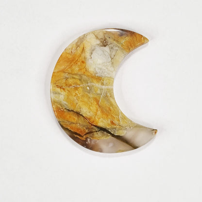 Daud Jasper Polished Moon Carving (5.5cm)