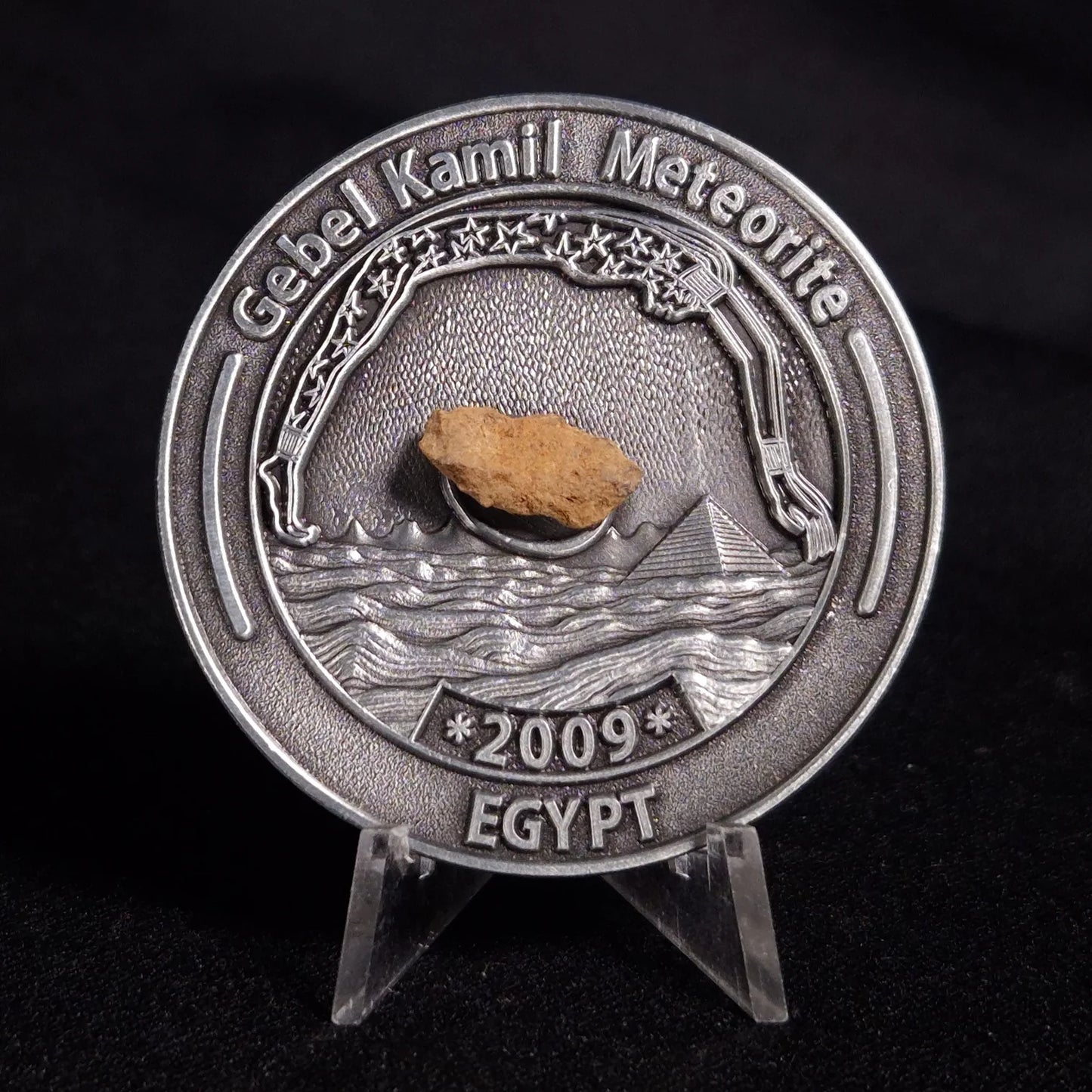 Gebel Kamil Meteorite In Collectors Coin (Egypt < 5000 Years Old)