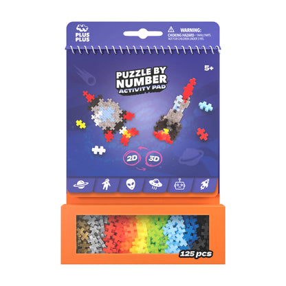 Plus Plus Puzzle by Number Activity Pad- Space