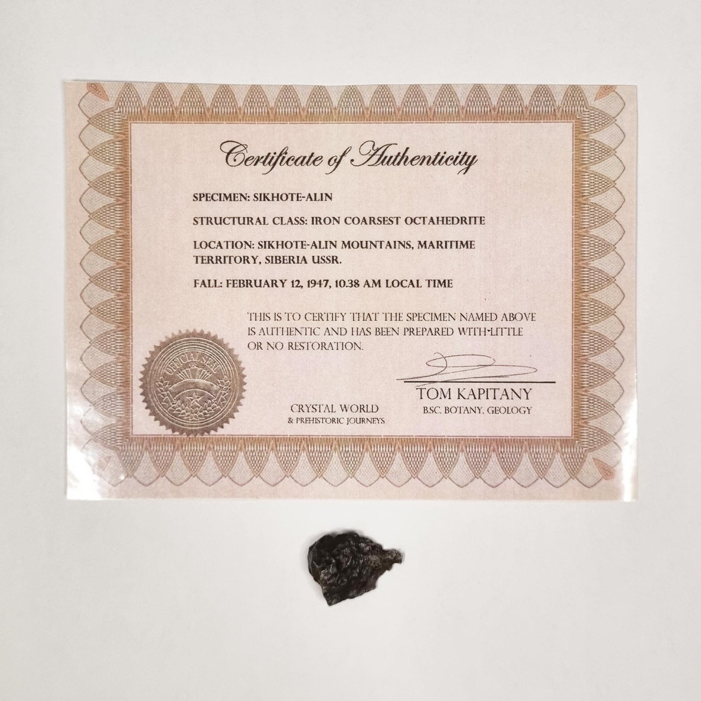 Sikhote-Alin Meteorite (Siberia-1947) 5g