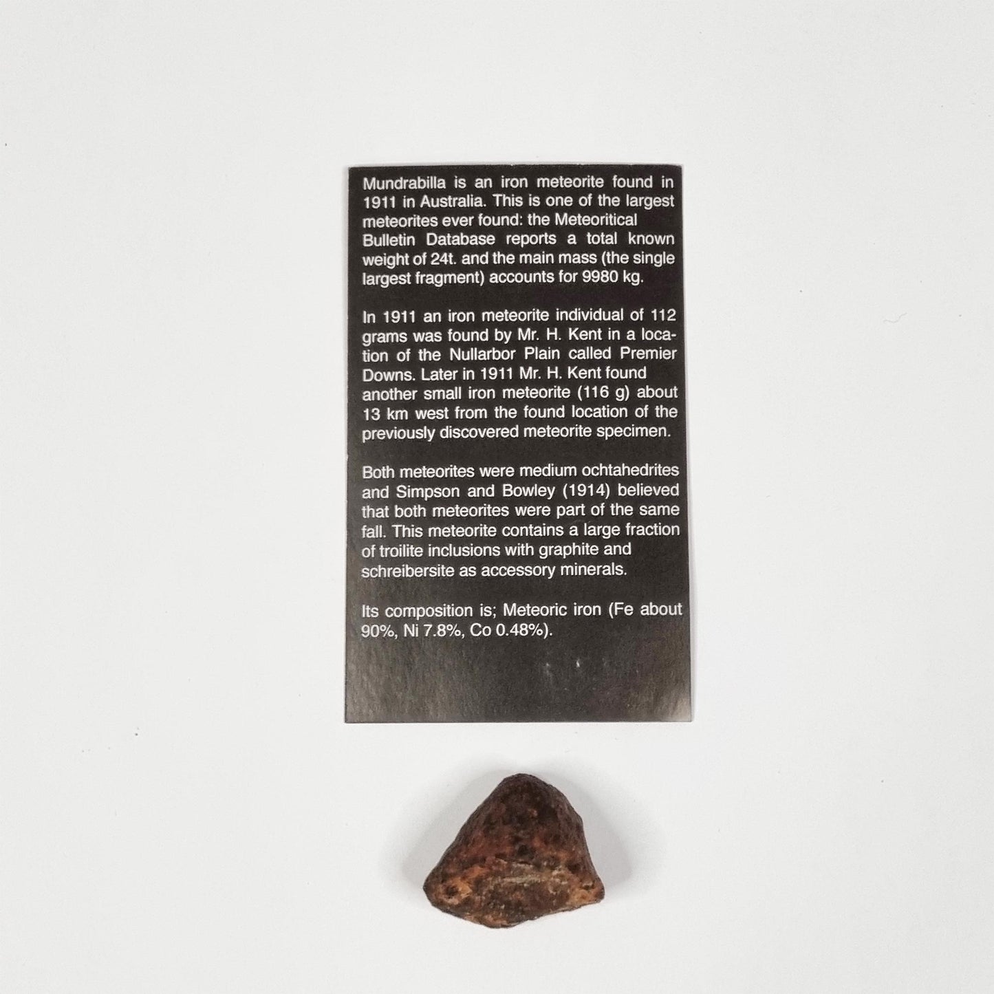 Mundrabilla Meteorite (Western Australia-1911) 35g