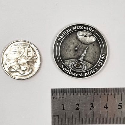 Martian Meteorite In Collectors Coin