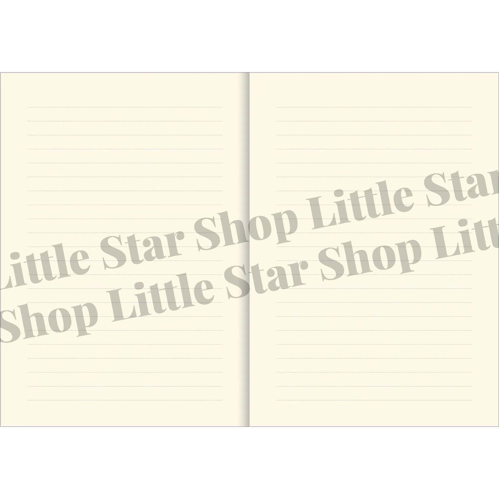 Two identical beige cards with 'Little Star Shop' text on a white background