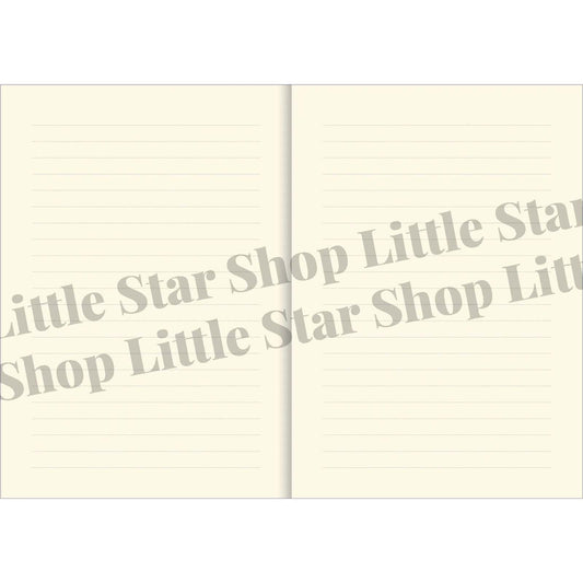 Two identical beige cards with 'Little Star Shop' text on a white background
