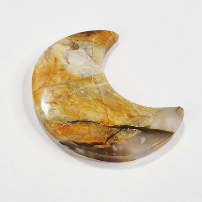Daud Jasper Polished Moon Carving (5.5cm)