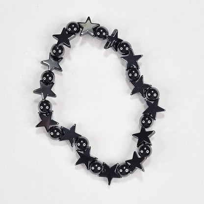 Hematite Beaded Star Bracelet