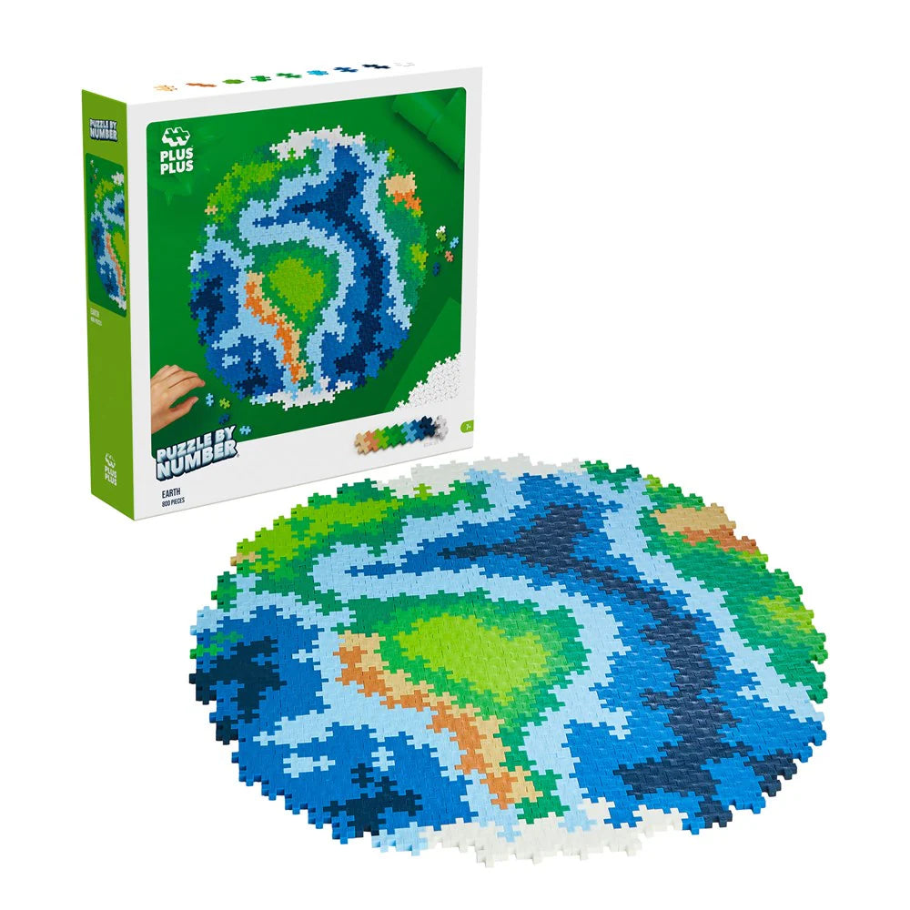 Plus-Plus Jigsaw Puzzle by Number- Earth (800pcs)