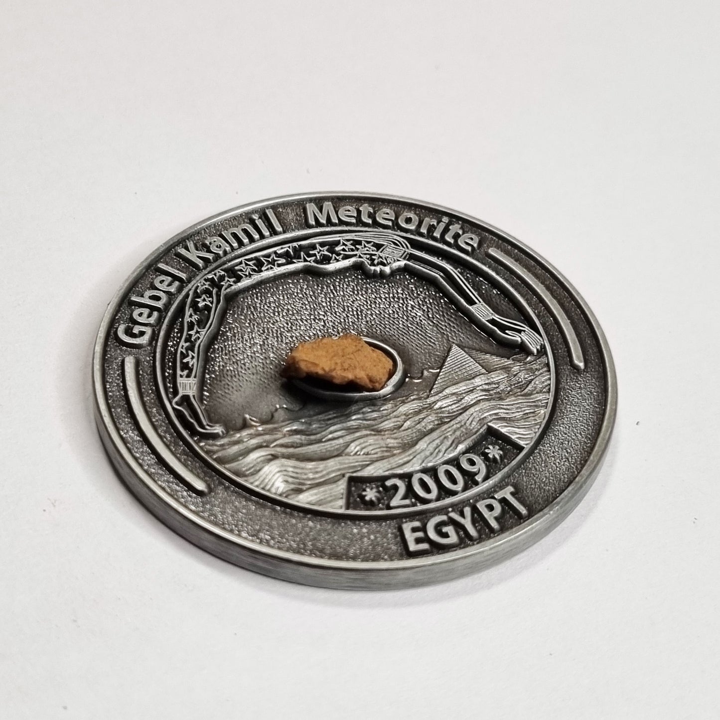 Gebel Kamil Meteorite In Collectors Coin (Egypt < 5000 Years Old)