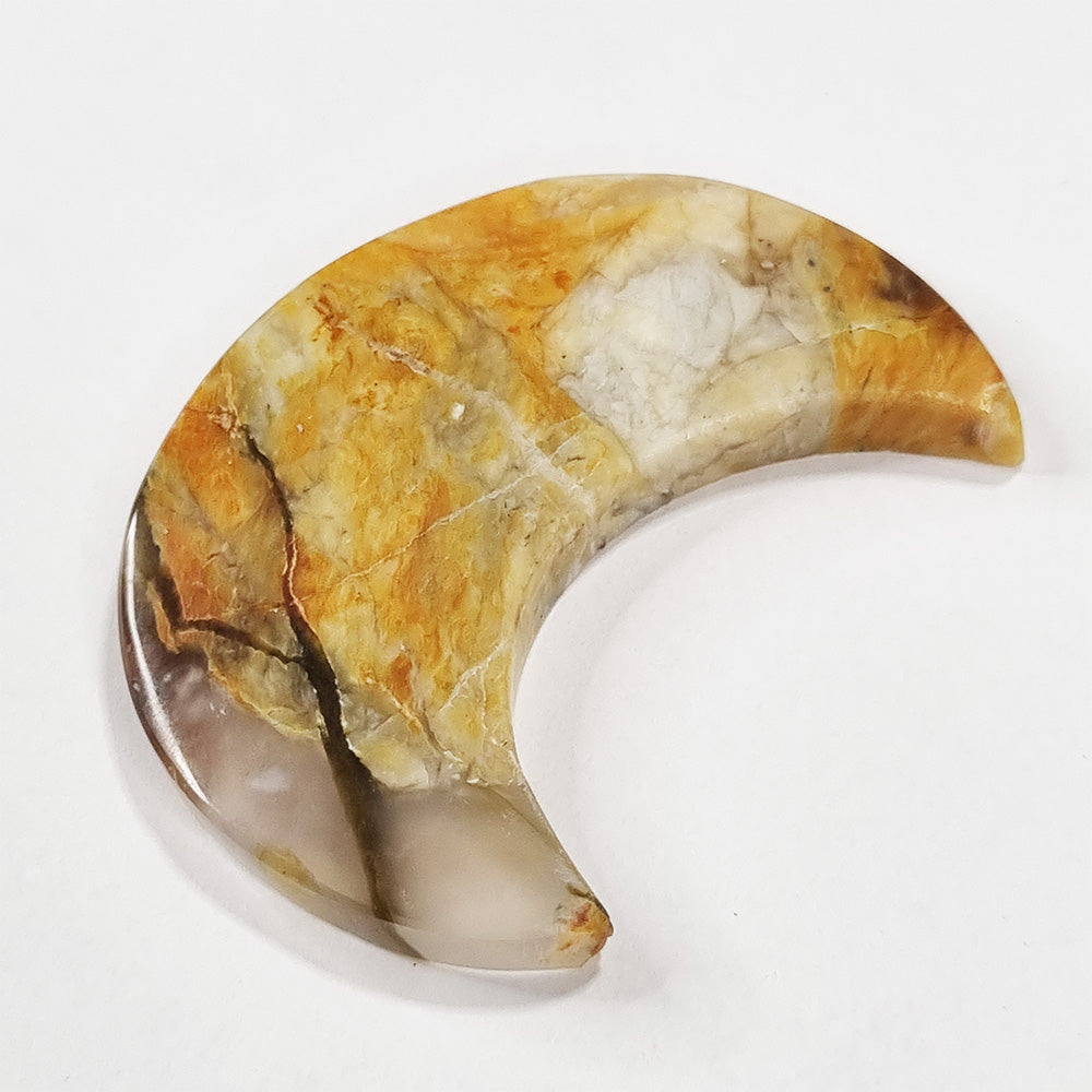 Daud Jasper Polished Moon Carving (5.5cm)