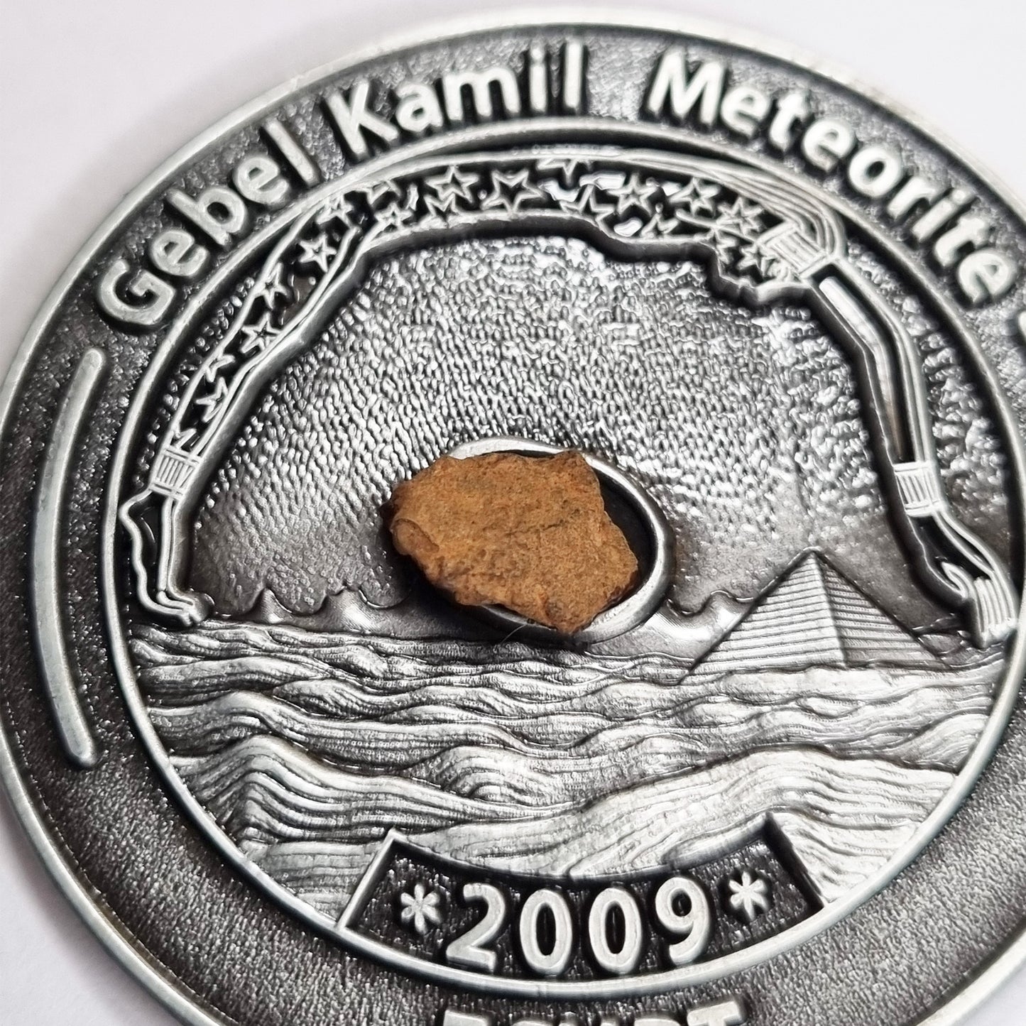 Gebel Kamil Meteorite In Collectors Coin (Egypt < 5000 Years Old)