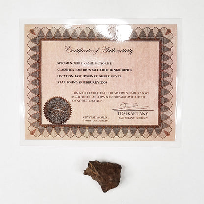 Gebel Kamil Meteorite (Egypt < 5000 Years Old) 39g