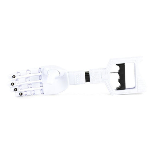 White guitar strap with black buckles on a white background