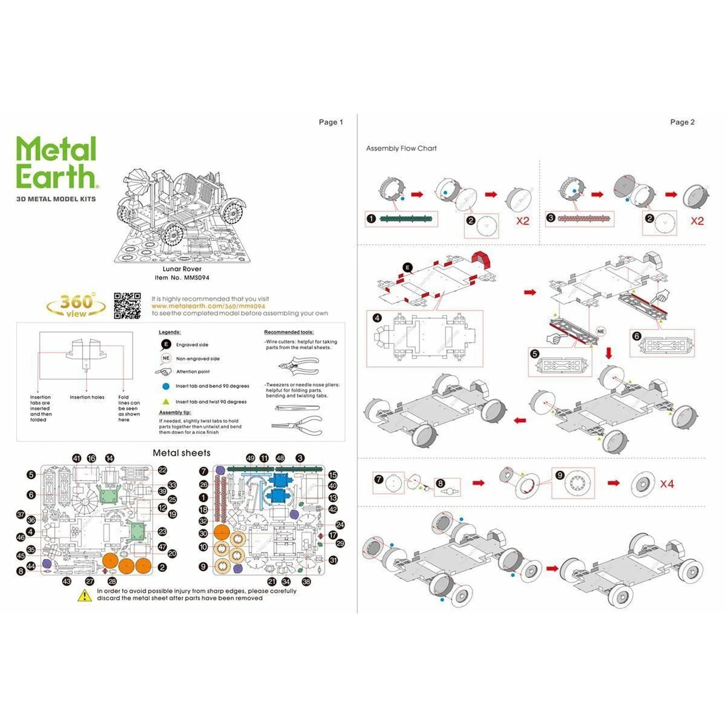 Apollo Lunar Rover- 3D Metal Model Kit