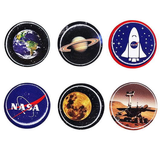 Space Geek Button Badge- Assorted Designs