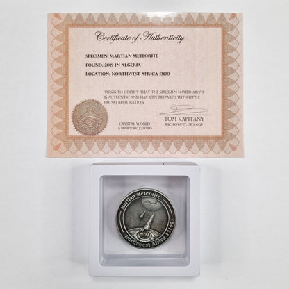 Martian Meteorite In Collectors Coin