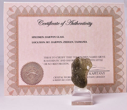 Darwin Glass Meteorite Impact Melt (Tasmania- 816,000 Years Old) 13g