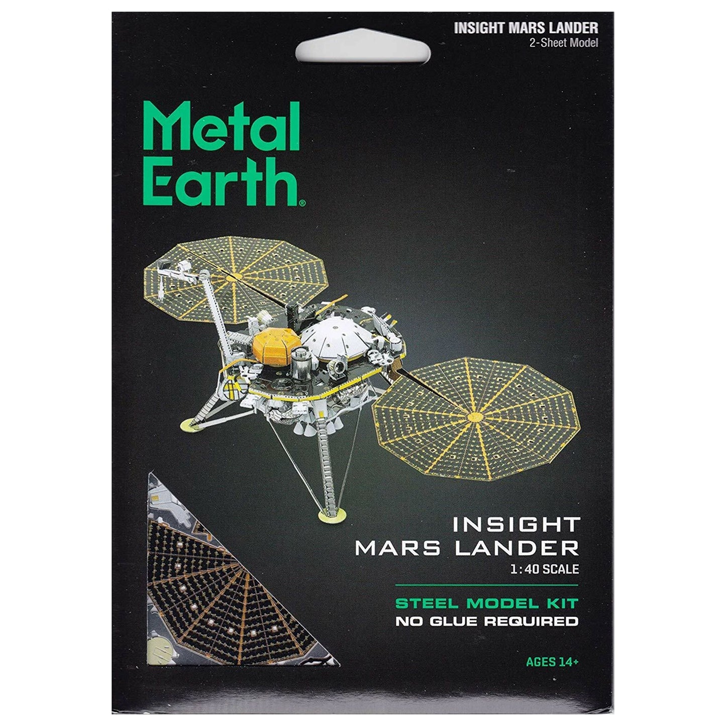 Metal Earth Insight Mars Lander model kit packaging on a white background