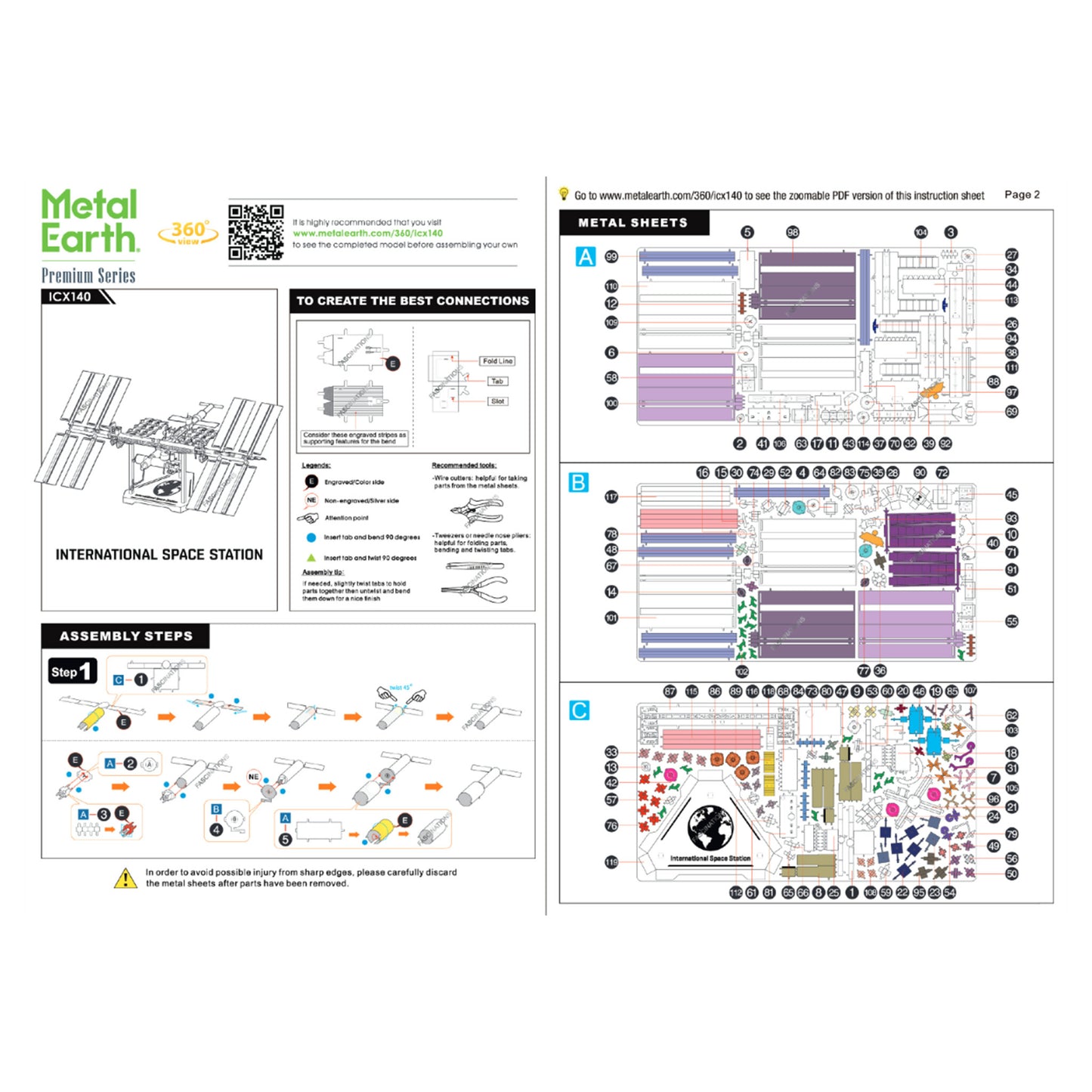 International Space Station- 3D Metal Model Kit