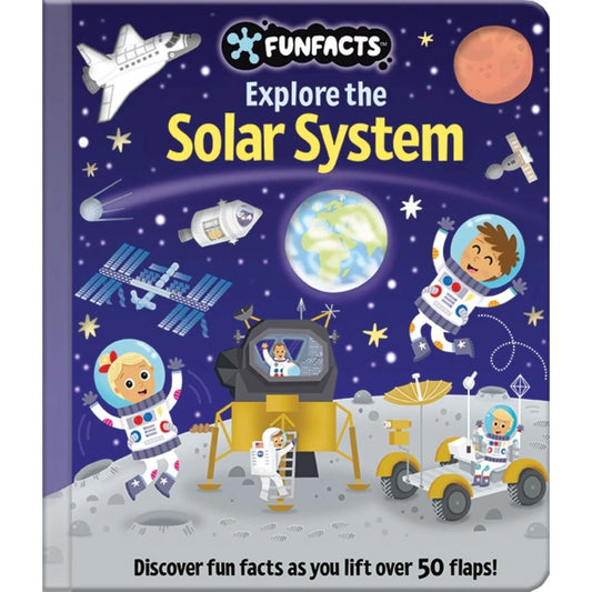 Book cover of 'Explore the Solar System' with space-themed illustrations and text.