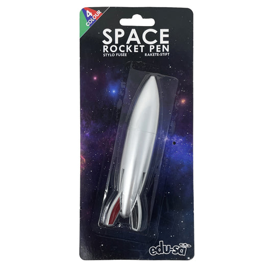 Retro Silver Space Rocket Pen