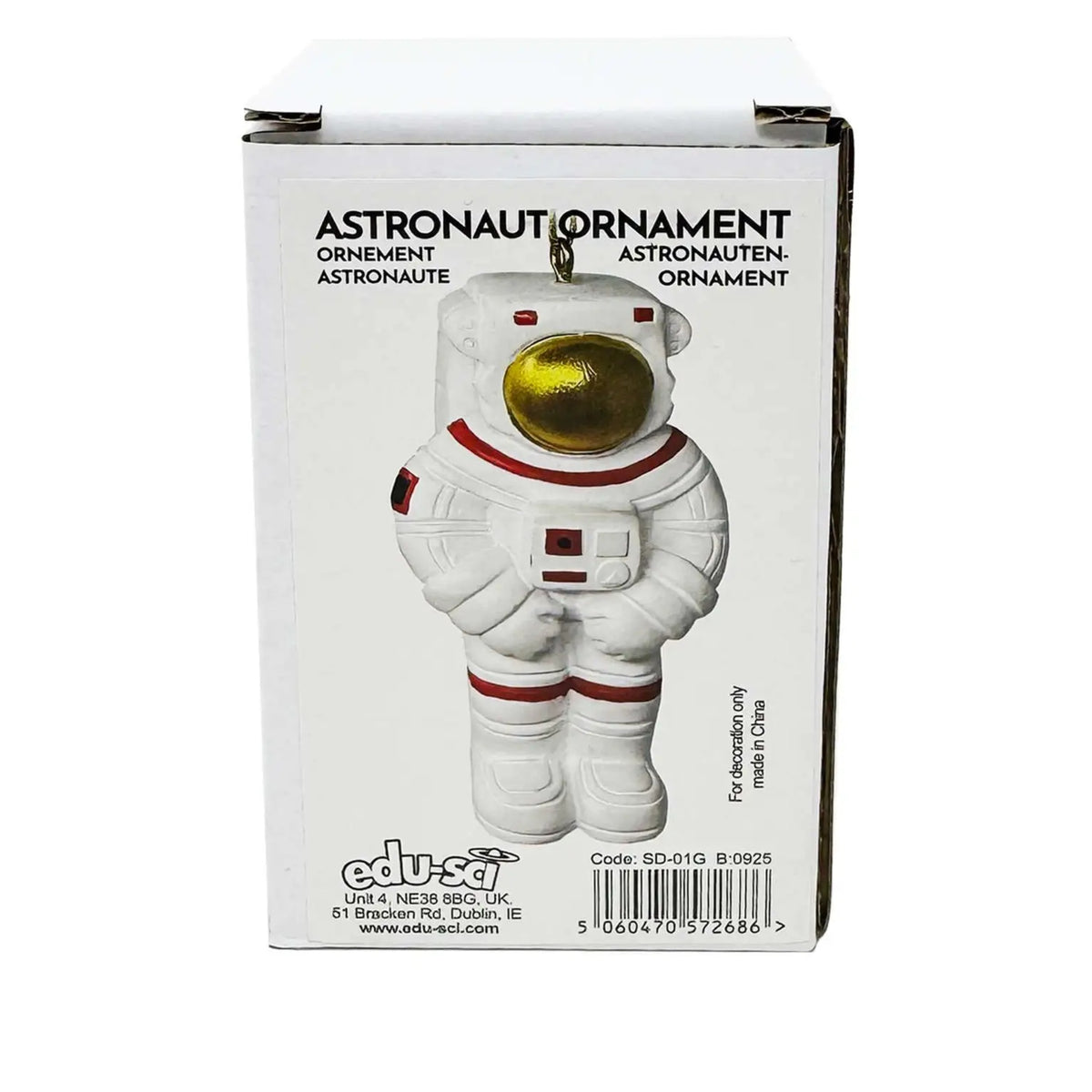 7.5cm Astronaut Resin Hanging Ornament (Gold Visor)