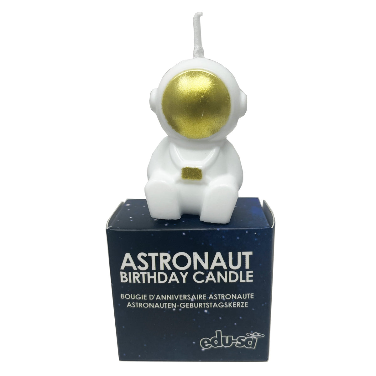 Gold Astronaut Birthday Candle