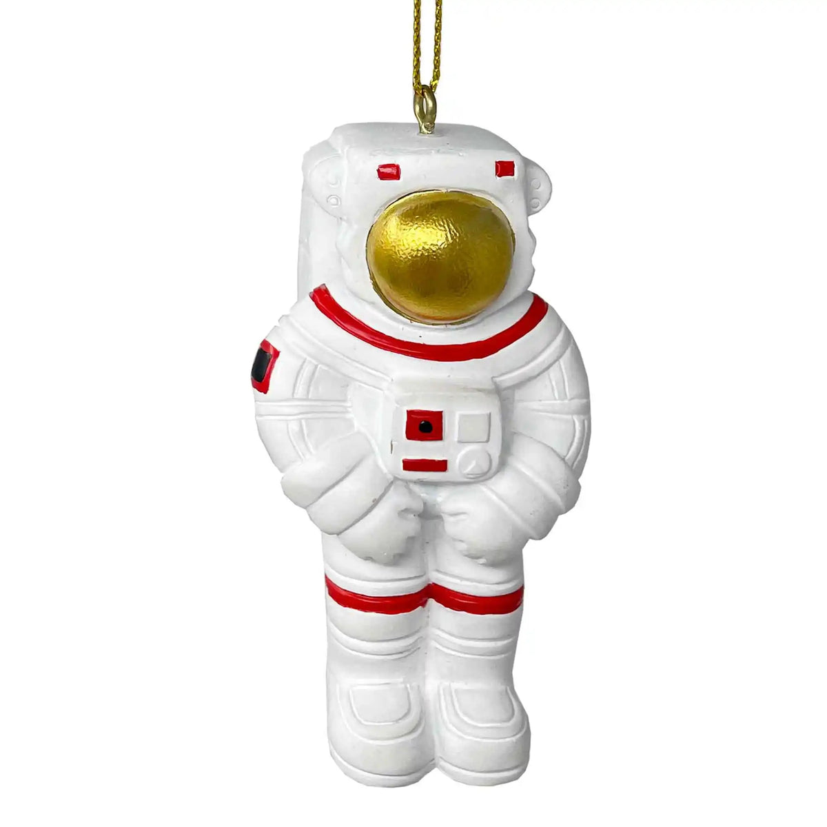 7.5cm Astronaut Resin Hanging Ornament (Gold Visor)