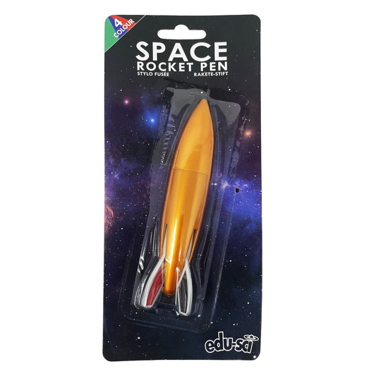 Retro Orange Space Rocket Pen