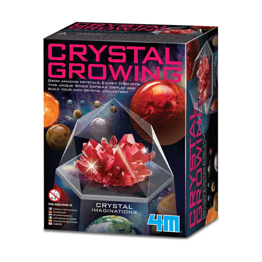 Box of a crystal growing kit with colorful crystals and space-themed design.
