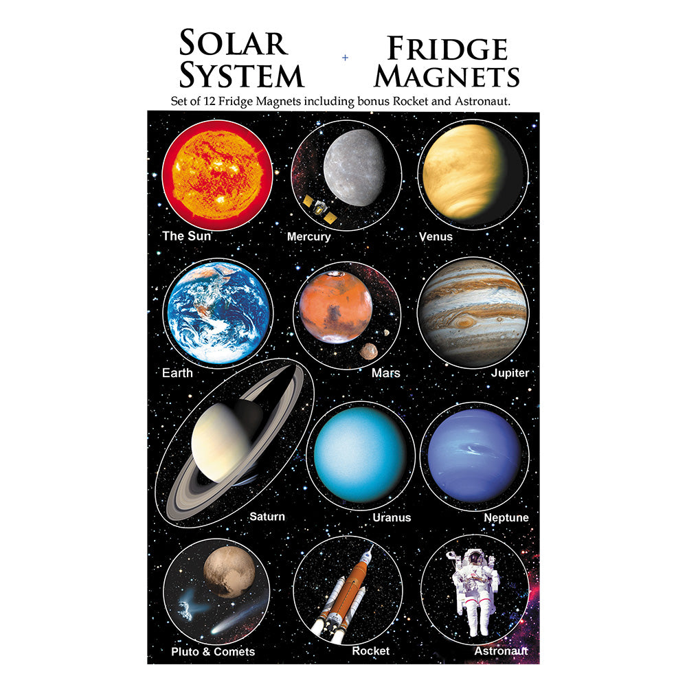 Solar System Fridge Magnets (Pack Of 12)
