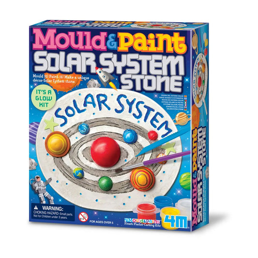 Box of Mould & Paint Solar System Stone kit with colorful design and text.