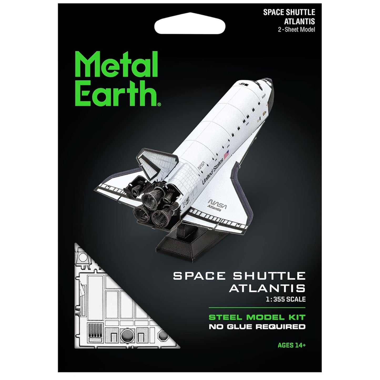 Space Shuttle Atlantis Coloured Version- 3D Metal Model Kit